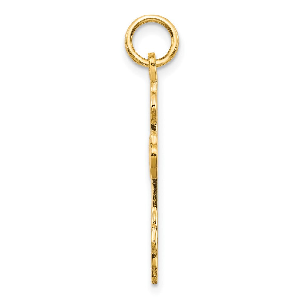 10K Yellow Gold Eastern Orthodox Cross Charm - Product Photo