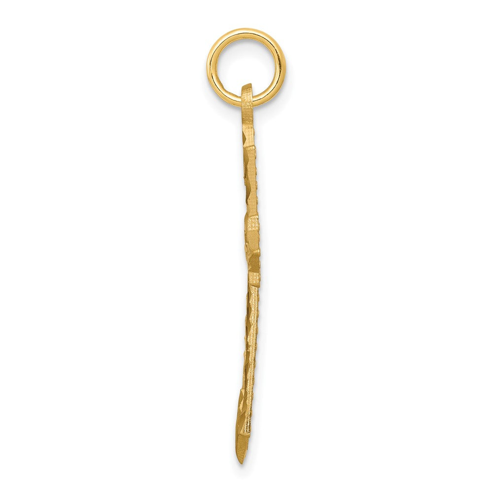 10K Yellow Gold Cross Charm - Product Photo
