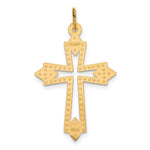10K Yellow Gold Cross Charm - Product Photo