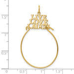 10K Yellow Gold LIVE LOVE LAUGH Charm Holder - Product Photo