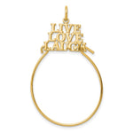 10K Yellow Gold LIVE LOVE LAUGH Charm Holder - Product Photo