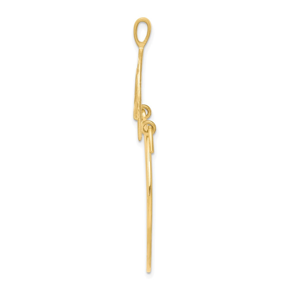 10K Yellow Gold Small Heart Charm Holder - Product Photo
