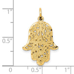10K Yellow Gold Filigree Chamseh Charm - Product Photo