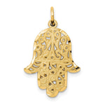 10K Yellow Gold Filigree Chamseh Charm - Product Photo