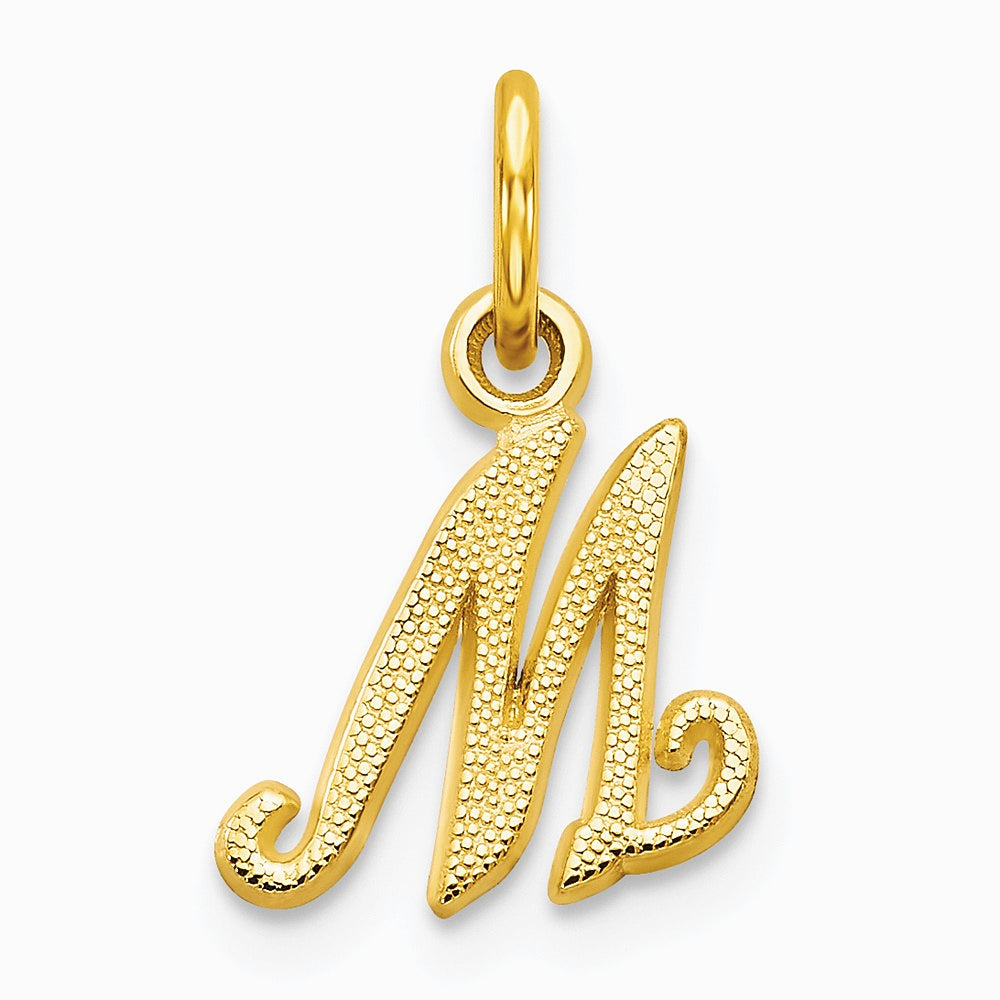10K Yellow Gold Initial M Charm - Product Photo