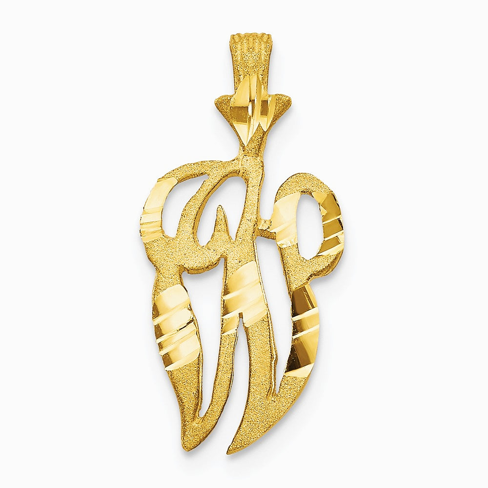 10K Yellow Gold Initial W Pendant