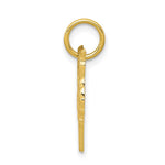10K Yellow Gold Solid Flat Back Small Fox Head Charm - Product Photo