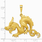 10K / 14K Yellow Gold Dragon Pendant - Product Photo