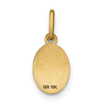 10K Yellow Gold Solid Satin Polished St. Christopher Pendant - Product Photo