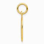 10K / 14K Yellow Gold Solid Satin Polished St. Christopher Pendant - Product Photo