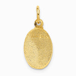 10K / 14K Yellow Gold Solid Satin Polished St. Christopher Pendant - Product Photo