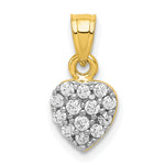 10k CZ Cluster Heart Charm - Product Photo