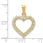 10k CZ Heart Pendant - Product Photo