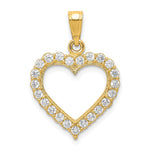 10k CZ Heart Pendant - Product Photo