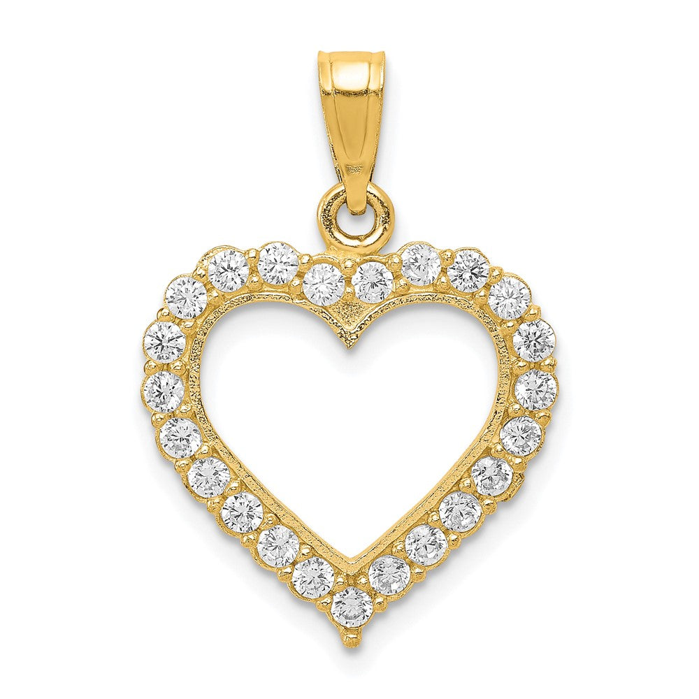 10k CZ Heart Pendant - Product Photo