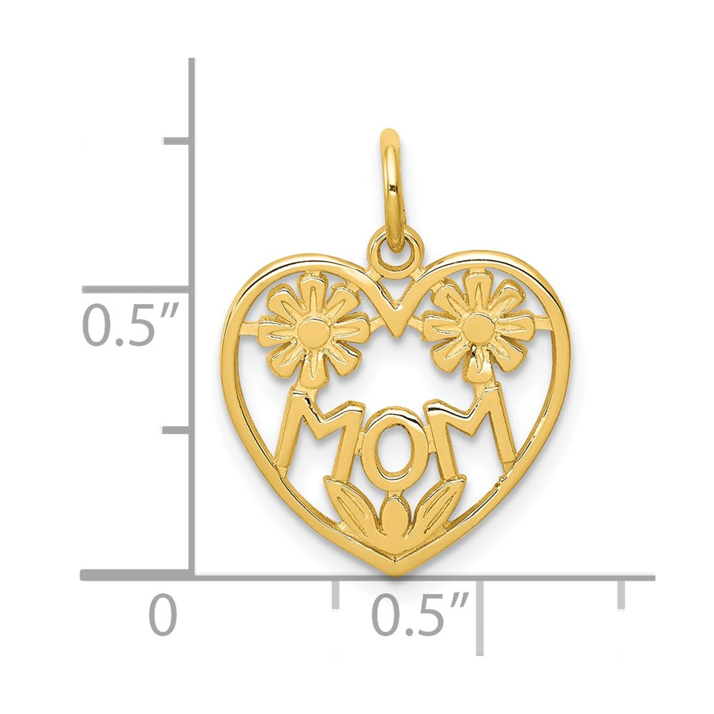 10K Yellow Gold MOM Charm - Product Photo