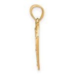 10K Yellow with Rhodium & Rhodium MOM Heart Charm - Product Photo