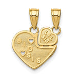 10K BIG SIS, Lil SIS Break-Apart Heart Charm - Product Photo