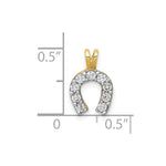 10k Small CZ Horseshoe Charm - Product Photo