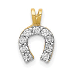 10k Small CZ Horseshoe Charm - Product Photo