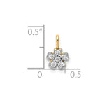 10k Small CZ Flower Charm - Product Photo