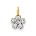10k Small CZ Flower Charm - Product Photo