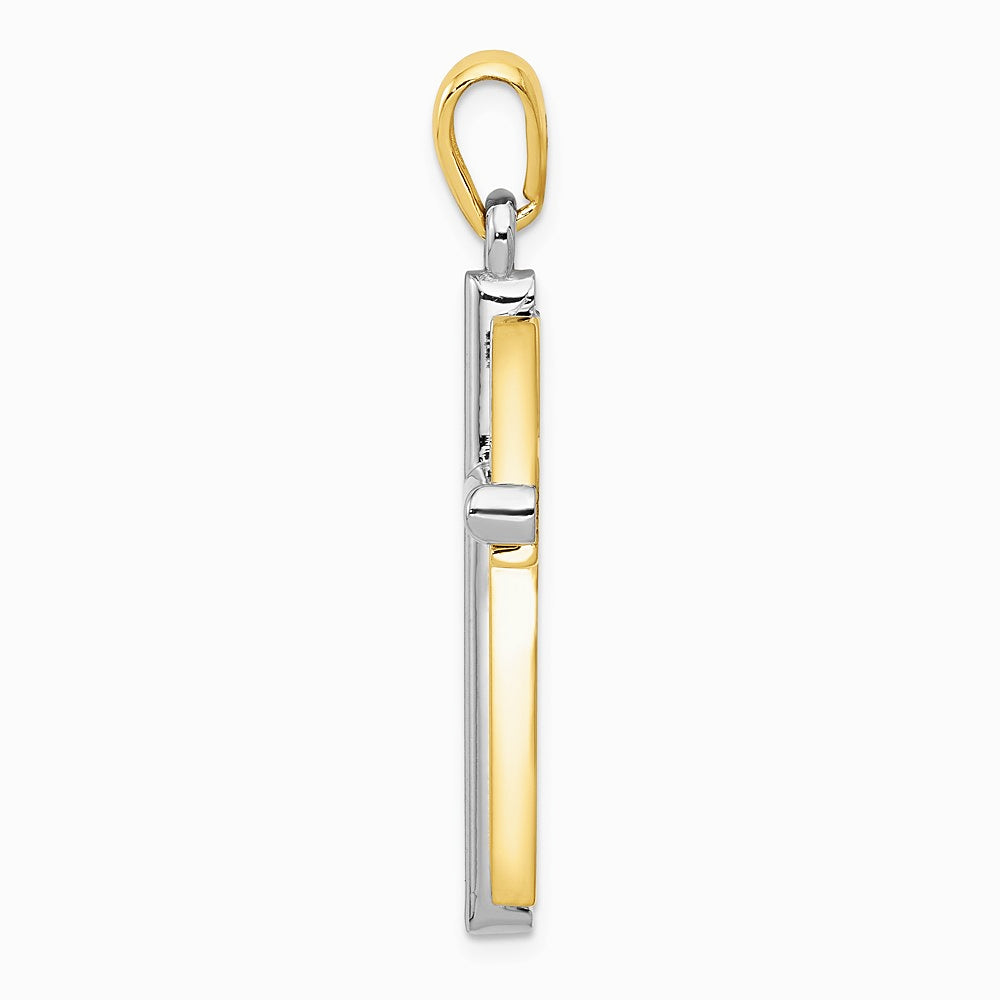 10K / 14K Two-tone Cross Pendant - Product Photo