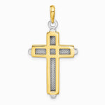 10K / 14K Two-tone Cross Pendant - Product Photo