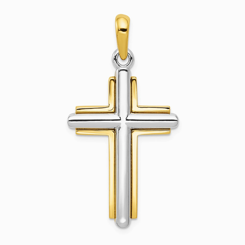 10K / 14K Two-tone Cross Pendant
