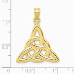 10K / 14K Yellow Gold Polished Trinity Pendant - Product Photo