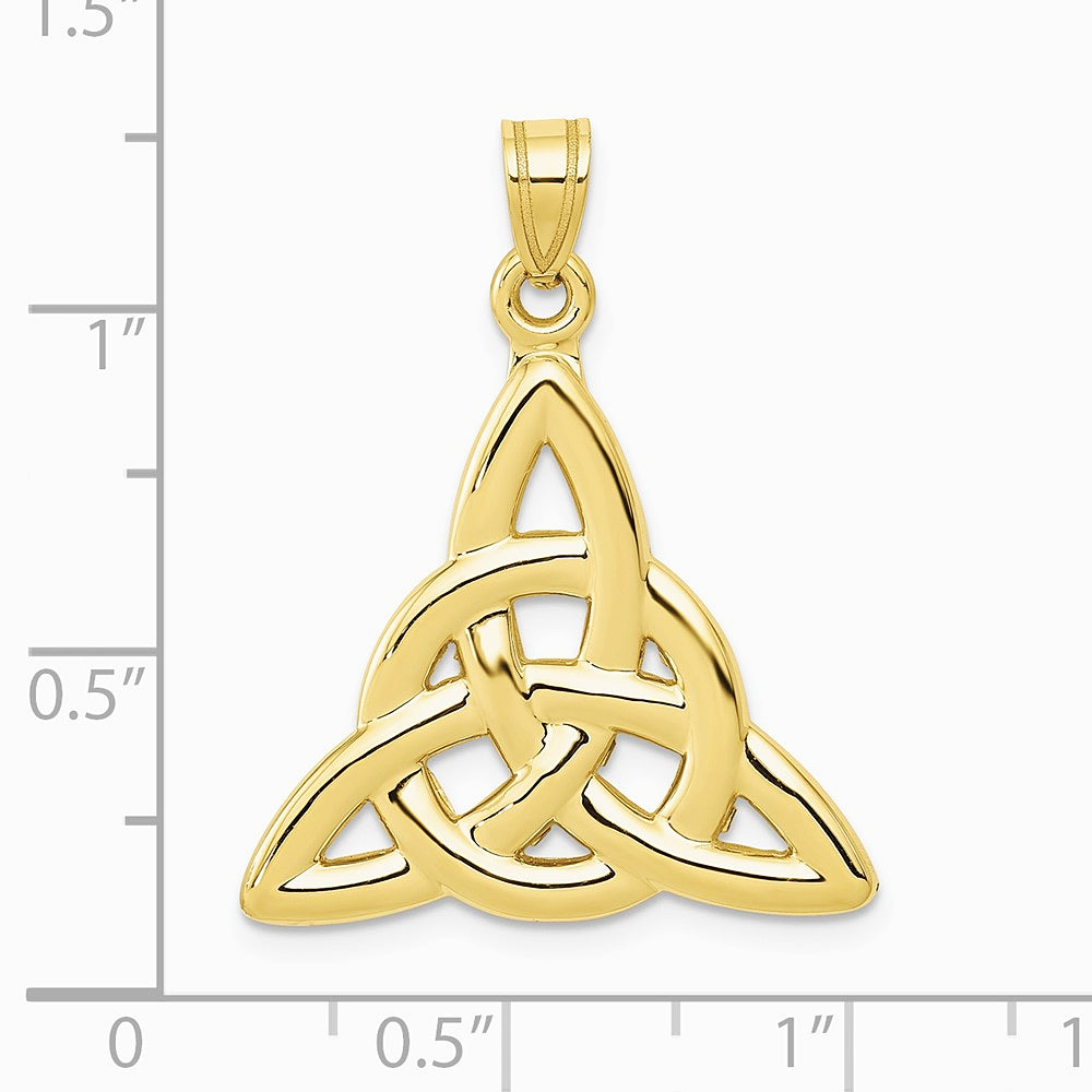 10K / 14K Yellow Gold Polished Trinity Pendant - Product Photo