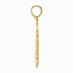 10K / 14K Yellow Gold Polished Christmas Tree Pendant - Product Photo