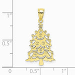 10K / 14K Yellow Gold Polished Christmas Tree Pendant - Product Photo