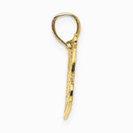 10K / 14K Yellow Gold Polished Sleigh Pendant - Product Photo