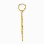 10K / 14K Yellow Gold RN Caduceus Pendant - Product Photo