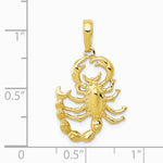 10K / 14K Yellow Gold Scorpion Pendant - Product Photo