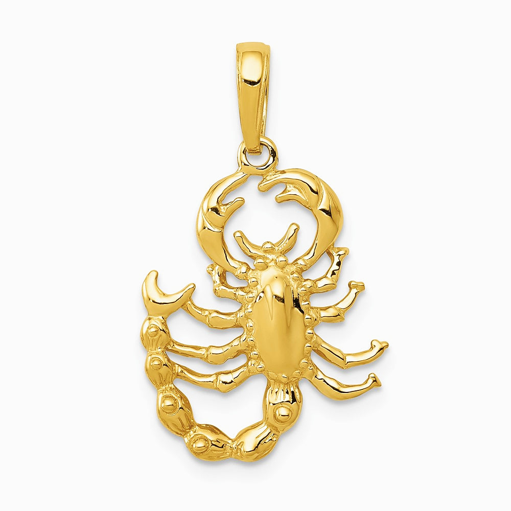 10K / 14K Yellow Gold Scorpion Pendant