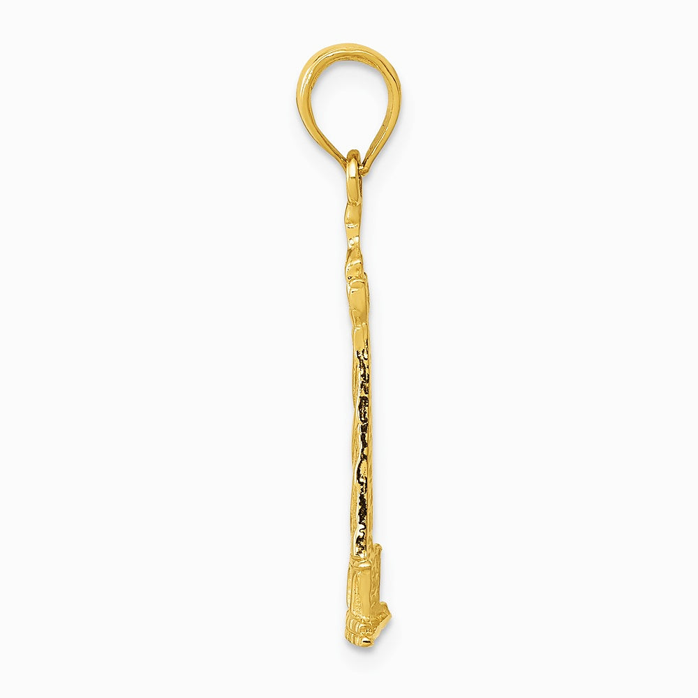 10K / 14K Yellow Gold Lighthouse Pendant - Product Photo