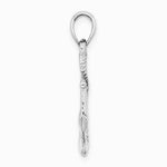 10K / 14K White Gold Solid Polished 3-D Anchor Pendant - Product Photo