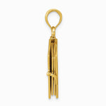 10K / 14K Yellow Gold 3D Lords Prayer Bible Pendant - Product Photo