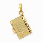 10K / 14K Yellow Gold 3D Lords Prayer Bible Pendant - Product Photo