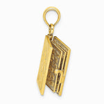 10K / 14K Yellow Gold 3D Lords Prayer Bible Pendant - Product Photo