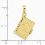 10K / 14K Yellow Gold 3D Lords Prayer Bible Pendant - Product Photo