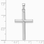 10K / 14K White Gold Polished Cross Pendant - Product Photo