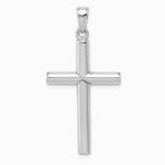 10K / 14K White Gold Polished Cross Pendant - Product Photo