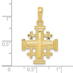 10K / 14K Yellow Gold Jerusalem Cross Pendant - Product Photo