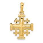 10K / 14K Yellow Gold Jerusalem Cross Pendant - Product Photo