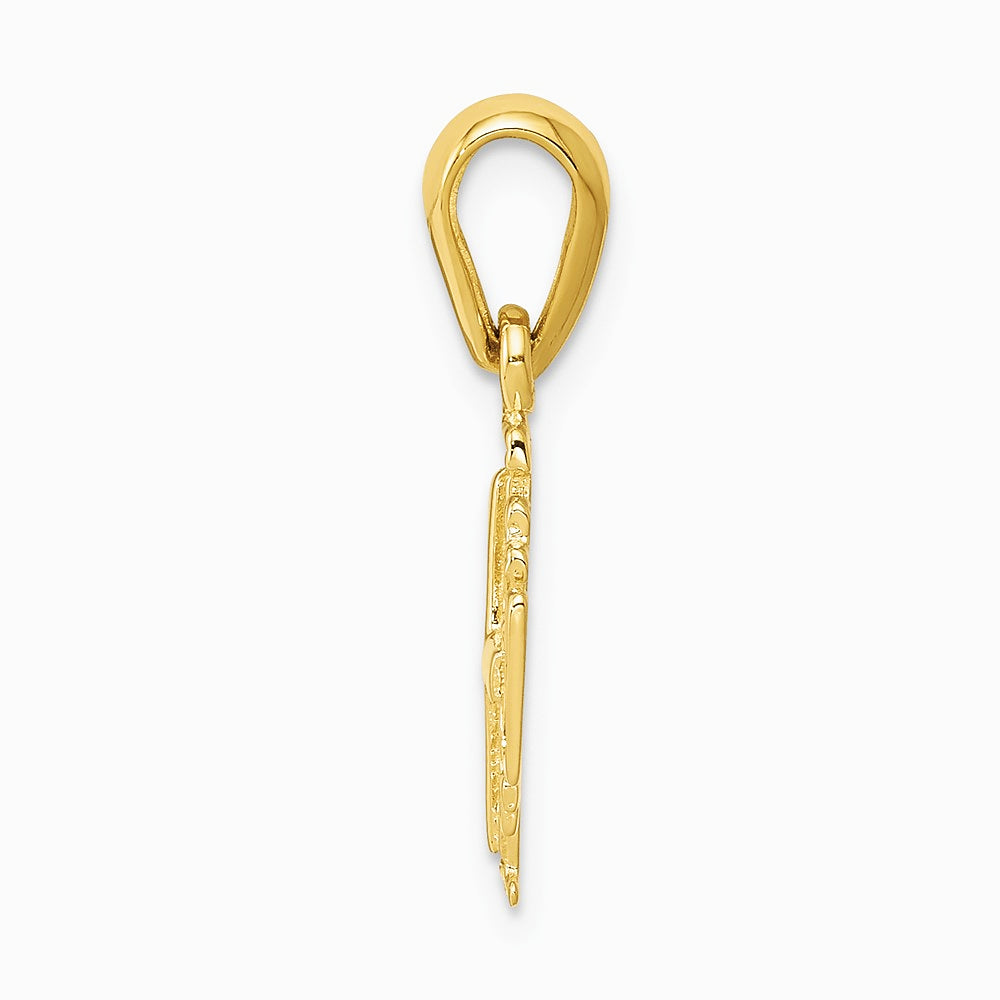 10K / 14K Yellow Gold Jerusalem Cross Charm - Product Photo