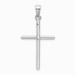 10K / 14K White Gold Tubular Cross Pendant - Product Photo