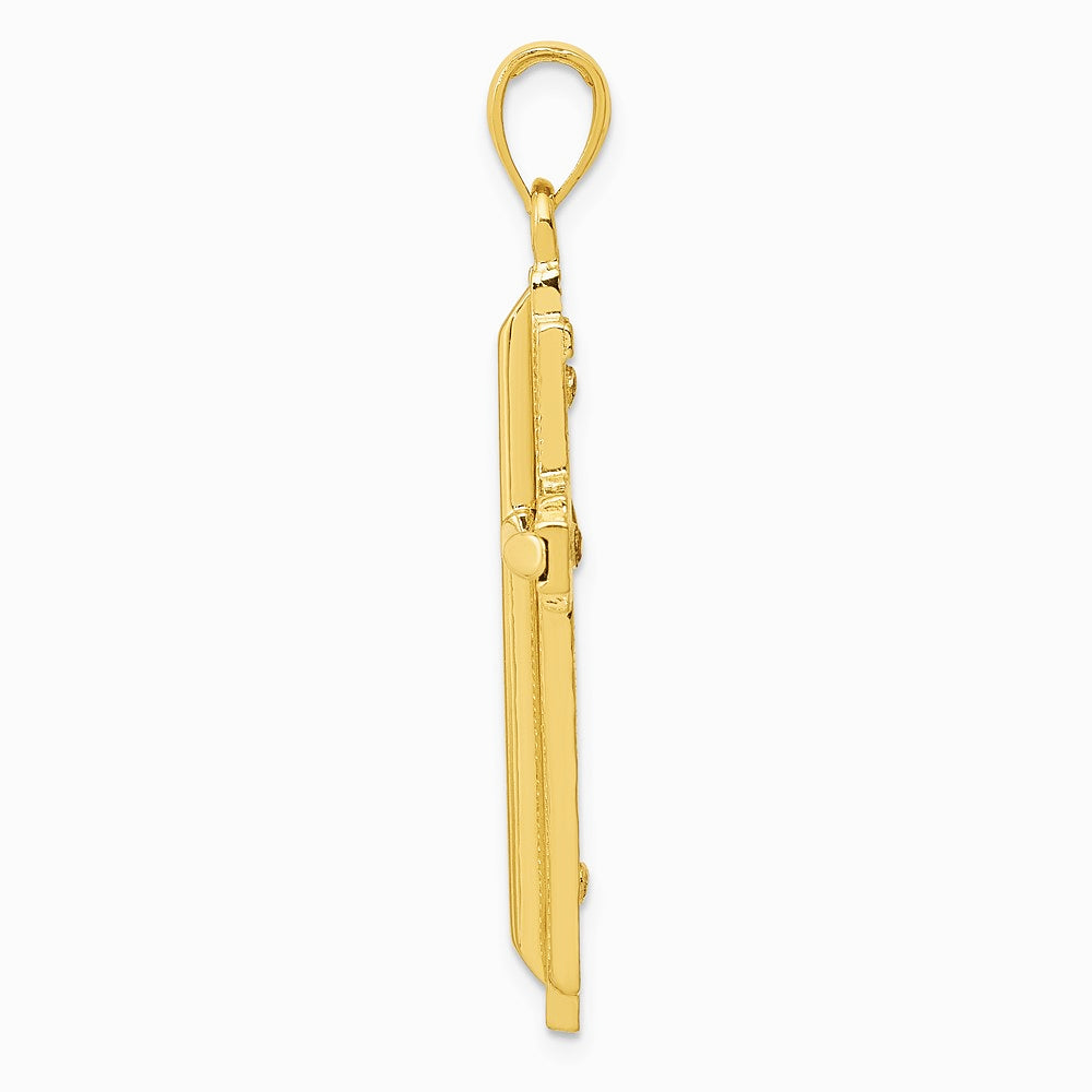 10K / 14K Yellow Gold Cross Pendant - Product Photo